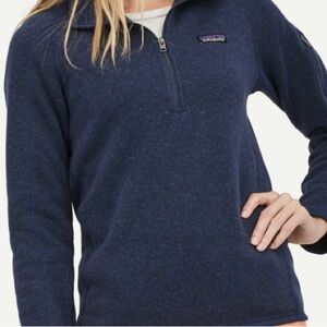 Patagonia Women's Better Sweater, 1/4-Zip Navy Fleece